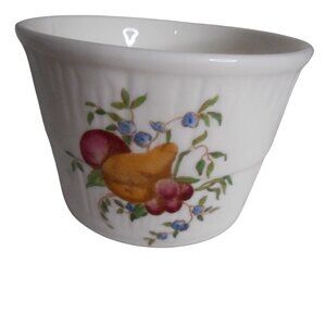 Vintage Royal Worcester White Fruit & Flower Design Mini Bowl Bone China